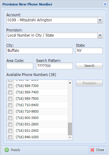 Provision a number